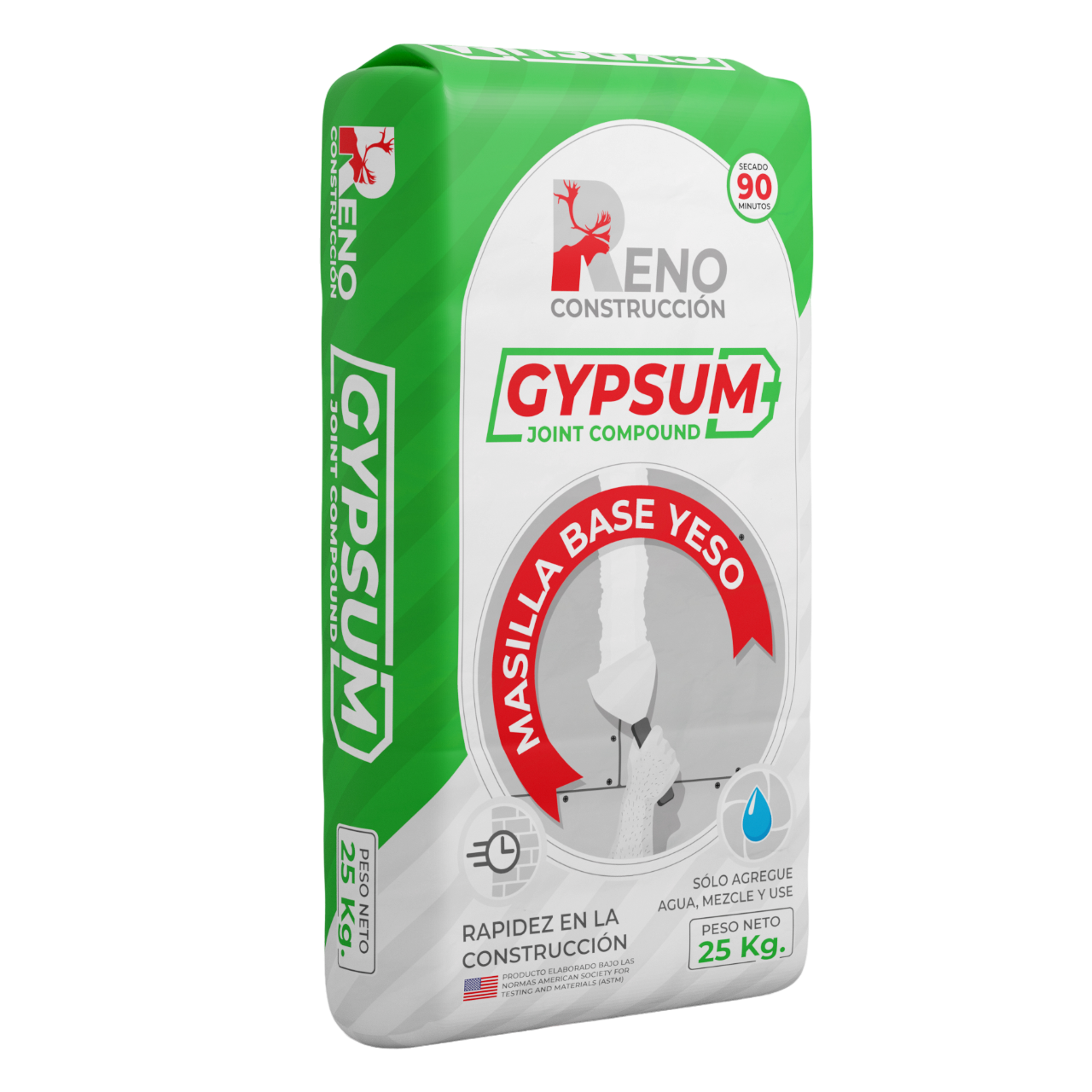 Gypsum en polvo Recubrimiento para reparar grietas en Panamá